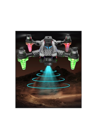 C19s Aerıal Drone Çift Kamera Yedek Bataryalı Quadcopter Led Işıklı Uzaktan Kumandalı App Destekli