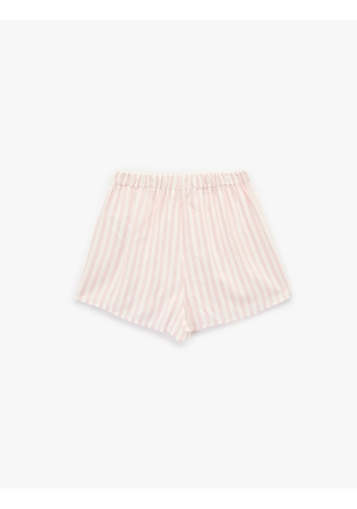 Koton Beli Lastikli Viskon Çizgili Pijama Altı Pınk Strıpe 6slk80006mw Pembe Çizgili