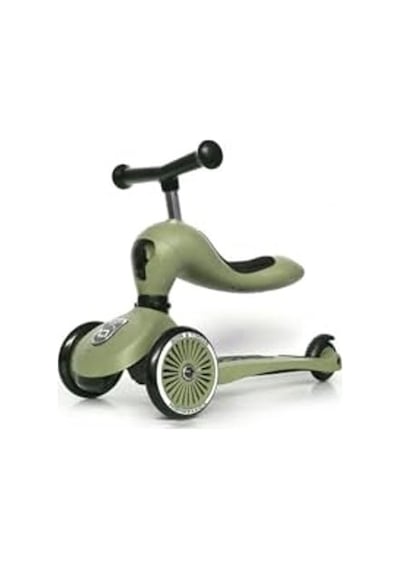 Oturaklı Çocuk Scooter - Olive Renkli Açık Mavi
