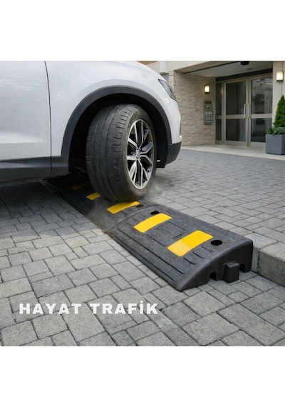 10 Cm Kauçuk Rampa Seti 3 Metre - Otopark Rampası, Kablo Kanallı, Kaldırım Rampası 50 X 30 X 10 Cm