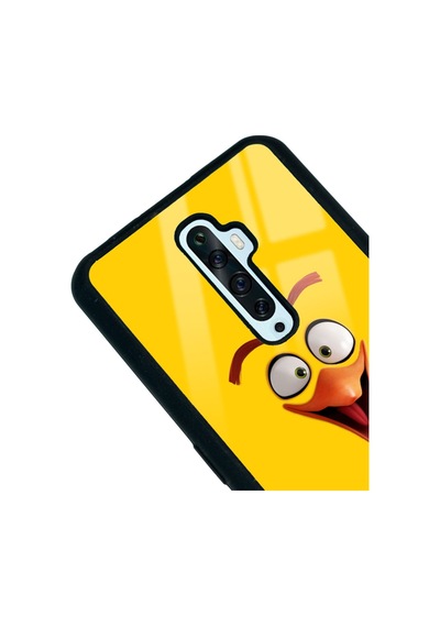 Oppo Reno 2z Yellow Tasarımlı Glossy Telefon Kılıfı Siyah