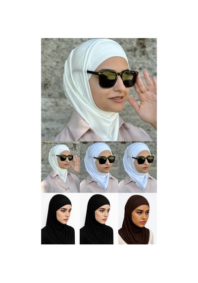 Aldaıyr 7 Hijab 2 Parça Sandy Kumaş Çok Renklis07-6