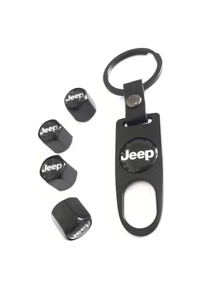 Gardenauto Jeep Paslanmaz Çelik Sibop Kapağı ve Anahtarlık Seti