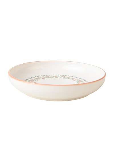 Keramika Çiçekli Yemek Tabağı 22 Cm Renkli