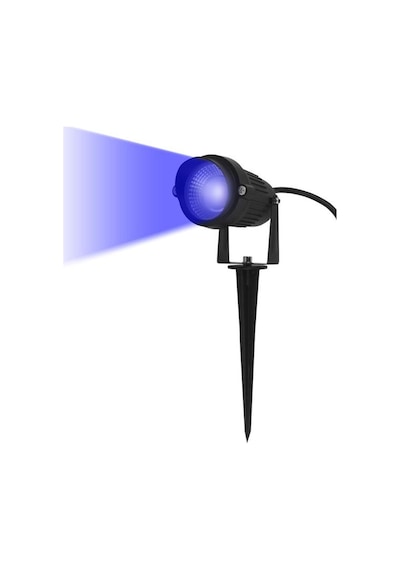 Elektrikle Çalışır, 7 Watt Mavi Işık Ledli Çok Kaliteli Çim, Çiçek, Ağaç, Peyzaj Aydınlatma Armatürü Mavi