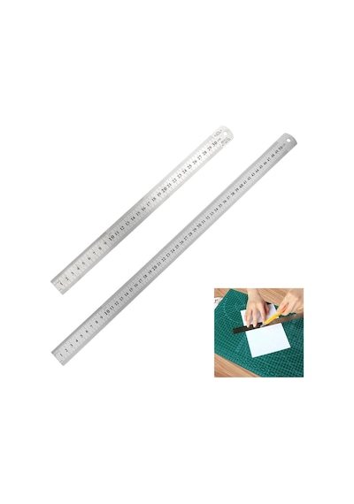 İpekbazaar Çelik Cetvel 30 CM - 50 CM Gri