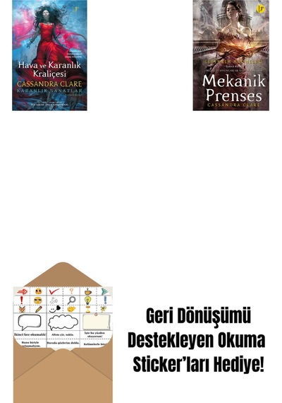 Hava Ve Karanlık Kraliçesi Ciltli + Mekanik Prenses Ciltli + Okuma Sticker'ları