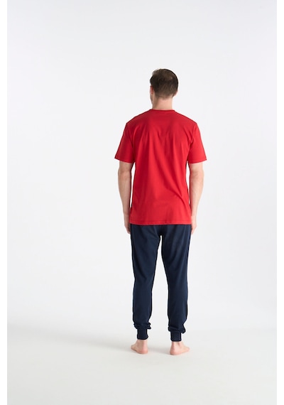 U.S. Polo Assn. Lisanslı Erkek Kırmızı Pijama Takım 19038