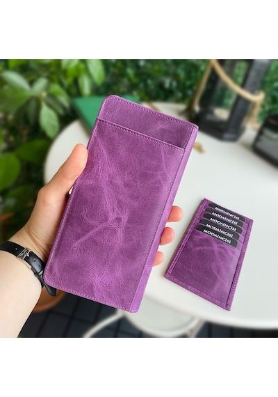 Modica® Boston - Hakiki Deri Telefon Bölmeli Cüzdan