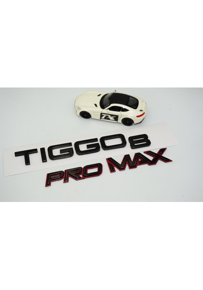 Dk Tuning Chery Tiggo 8 Pro Max Bagaj Kırmızı Siyah Abs Yazı Logo Amblem Bagaj Arma