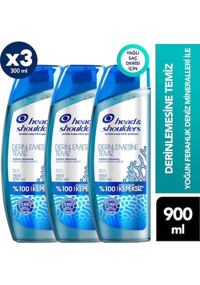 Head & Shoulders Derinlemesine Temiz Yoğun Ferahlık 3 x 300 ML