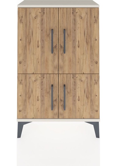 Arges Komodin 2 Raflı 4 Kapaklı 60x30x96 Aytaşı-çam Aytaşı