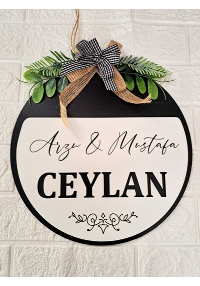 Kapı Süsü İsteğe Ve İsme Özel 30 X 30 Cm Karışık