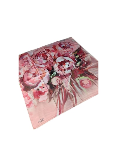 Mim Eşarp Emilya Rayon Çiçek Desenli Eşarp 90x90 Cm Gül Kurusu