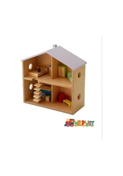 Wood&joy Renkli Evcilik Evi-lila