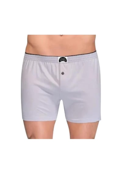 Gümüş 4020 Erkek Boxer Penye Düğmeli Boxer 6'Lı Paket