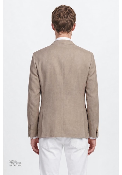 AC&Co / Altınyıldız Classics Erkek Bej Slim Fit Dar Kesim Mono Yaka Torba Cepli Blazer Ceket Bej AC&Co / Altınyıldız Classics Erkek Bej Slim Fit Dar Kesim Mono Yaka Torba Cepli Blazer Ceket Bej