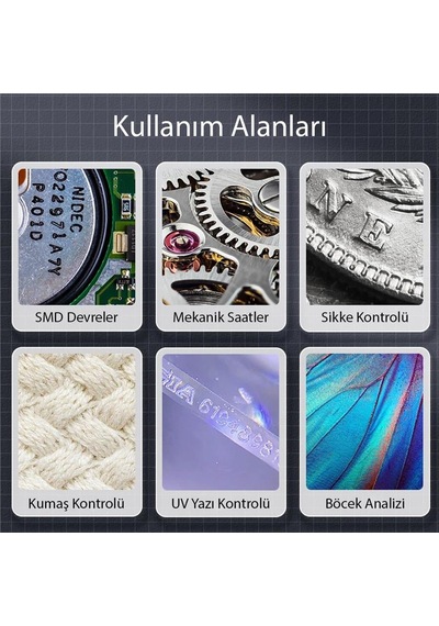 Ayt Powermaster Pm-26234 Dijital Macro Kameralı Profesyonel Tamirci Mikroskop Kendinden Ekranlı 500x Zoom Hassas İş