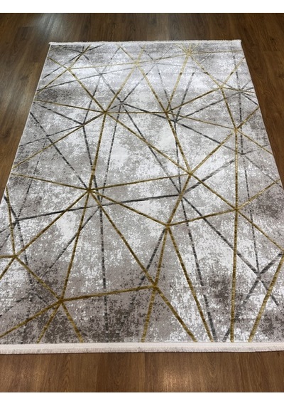 Akrilik Sarı, Gri, Krem Makina Halısı 160x230 Sarı, Gri, Krem