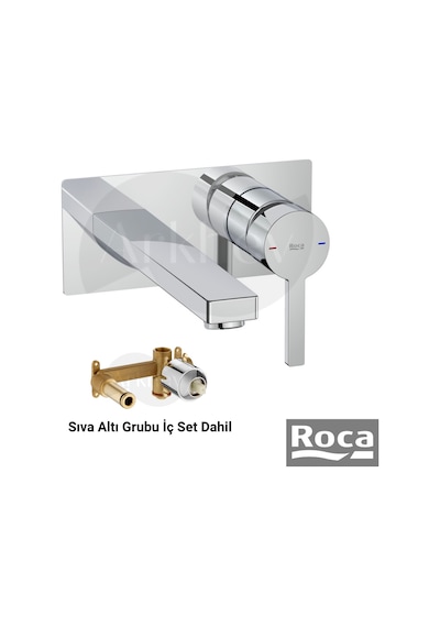 Roca Naia Ankastre Lavabo Batarya Seti - Krom / İç Set Sıva Altı Grubu Dahil Arkhev0014 Parlak Krom