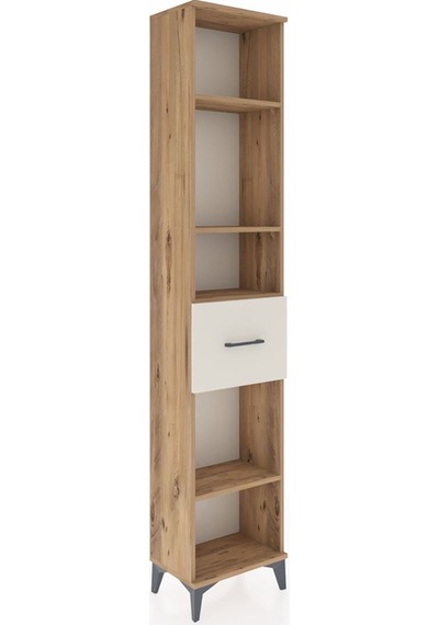 Arges Dolap 4 Raflı Tek Çekmeceli 44x30x221 Çam-aytaşı Çam