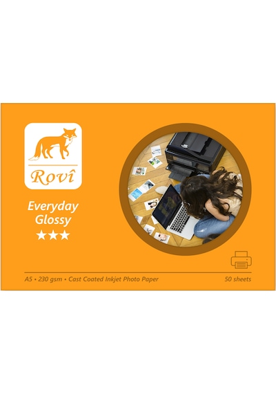 Rovi Everyday Parlak Fotoğraf Kağıdı 230Gsm 50Yp A5