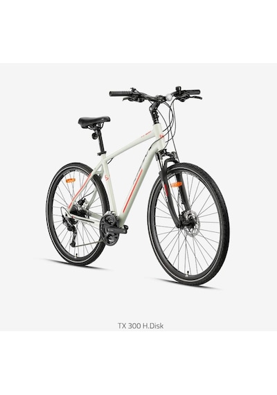 Kron Tx300 Hidrolik Disk 28 Jant Trekking Bisiklet Mat Bej-gri/kırmızı 46 Cm Gri - Kırmızı