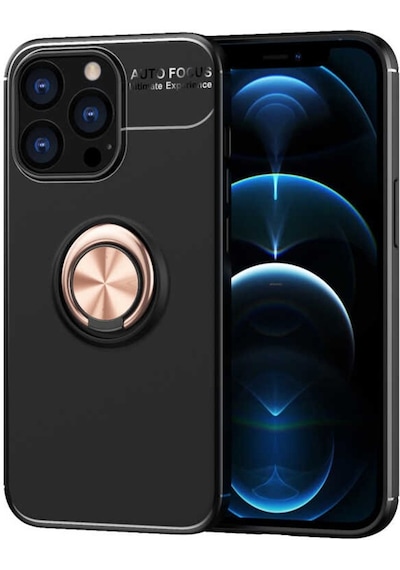 Apple Uyumlu iPhone 14 Pro Max Kılıf Zore Ravel Yüzüklü Silikon Kılıf