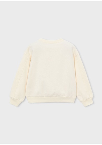 Mayoral Kız Çocuk İki İplik Sweatshirt Krem