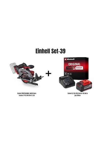 Einhell Set-39 Einhell Professıonal Akülü Daire Testere Tp-cs 18/136-c Li Bl+einhell 5,2 Ah Pxc Starter-kit Akü & Şarj Cihazı