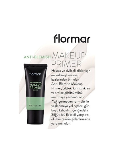 Flormar Blemish Kızarıklık Gizleyici Makyaj Bazı 000 White