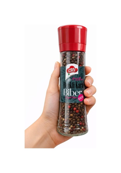 Renkli Karabiber Karışımı 165 G Porselen Değirmen Kapak Çok Renkli