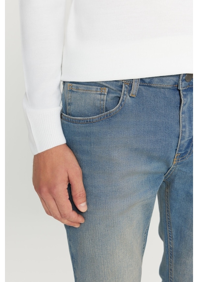 AC&Co / Altınyıldız Classics Ekstra Slim Fit Dar Kesim Pamuklu Riss Erkek Jean Kot Pantolon - Petrol Mavisi
