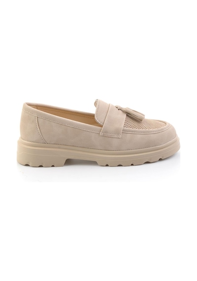 Bambi Bej Kadın Loafer Ayakkabı K01536105137 Bej