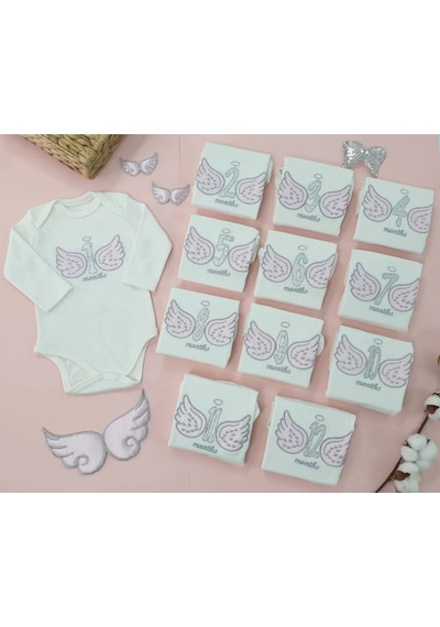 Papyon Baby Kids 0-ttbebe 0 12 Ay 12'li Badi Zıbın Seti Çıtçıtlı Badi Set Beyaz - Turkuaz