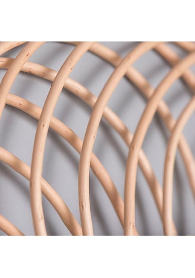 Rattan Yuvarlak Ayna 740g Haki Rattan Yuvarlak Yepyeni Kahverengi