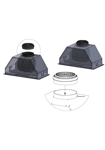 Davlumbaz Aspiratör Karbon Filtre Ø120 MM
