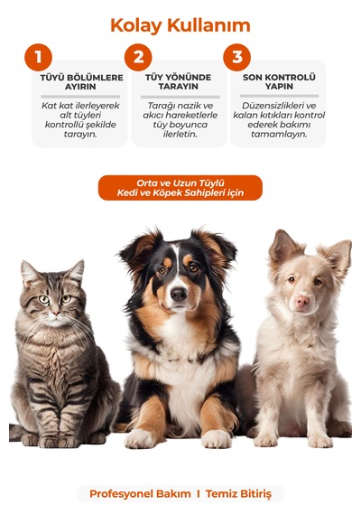 Andis 19 Cm Çelik Dayanıklı Kedi Köpek Kıtık Açıcı Ve Kabartma Tarağı