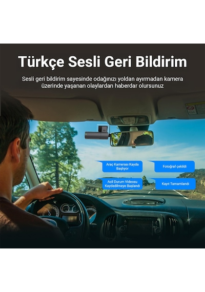 Kawa D6 3K 1620P 145° Geniş Açı Lens DSI-2 Gece Görüşlü G-Sensörlü WDR WiFi Araç Kamerası
