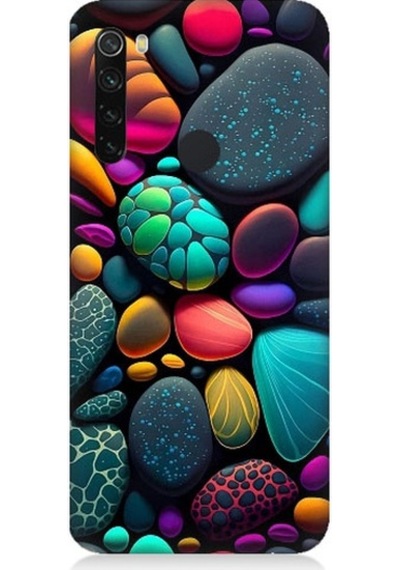 Xiaomi Redmi Note 8 Uyumlu Artx Kırmızı Doğa Taşlar Desenli Silikon Kılıf
