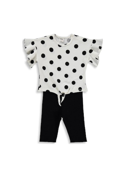 Civil Baby Puantiye Empirme Reçmeli 6-18 Ay Takım - Ekru