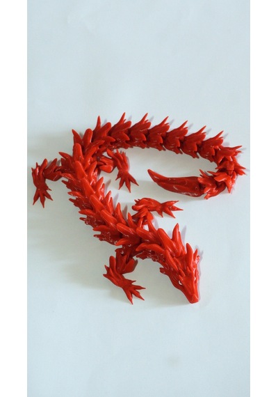 Eklemli Ejderha 3 Renkli 48 Cm - Dekoratif 3d Maket Hediyelik 2,5cm 94761296