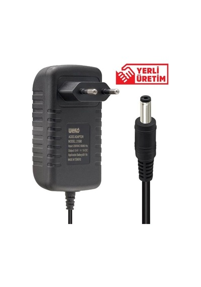Weko 8.4 Volt - 1 Amper 8.4 Watt 5.5 2.5 Uçlu Lityum Pil Ledli Yerli Üretim Şarj Adaptörü