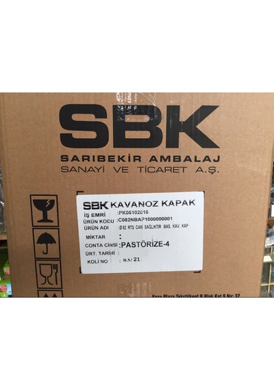 Sbk Konserve Kavanozu Kapağı1 Koli 600 Adet Toptan  Fiat