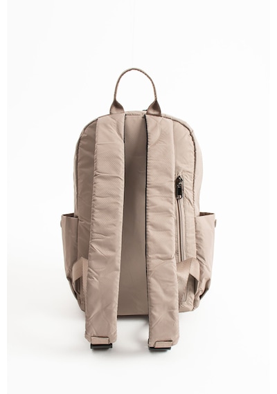 Özer-6032 Sanmorris Unisex Suya Dayanıklı Paraşüt Kumaş 5 Bölmeli Laptop Bölmeli Seyahat Ve Okul Çantası Bej - Kum