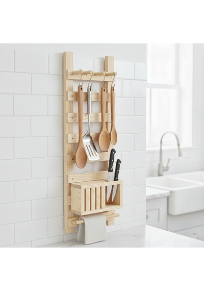 El İşçiliği: Delme Gerektirmeyen Kompakt Mutfak Organizer 60x40 Cm Diğer
