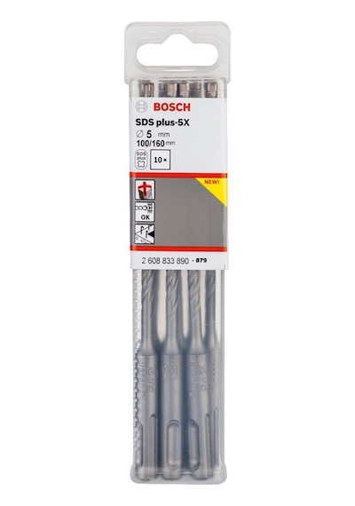 Bosch SDS-Plus 5X Kırıcı Delici Matkap Ucu 5x160 mm 10'lu Paket - 2608833890
