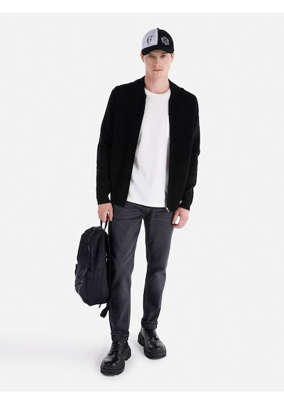 Colin's Colins Regular Fit Fermuarlı Triko Siyah Erkek Hırka Cl1064848 Siyah