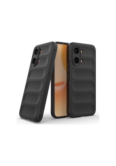 Xiaomi Poco X8 Pro Max Uyumlu Kılıf Esnek Tpu Oyuklu Arka Yüzey Tasarımlı Silikon Kapak Siyah