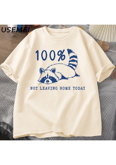 Flood Of Style 100% Bugün Evden Ayrılmıyor T Shirt Kısa Kollu Rakun Yorgun Yorgun T-shirt Anne Hayat Vintage Haki Flood Of Style 100% Bugün Evden Ayrılmıyor T Shirt Kısa Kollu Rakun Yorgun Yorgun T-shirt Anne Hayat Vintage Haki